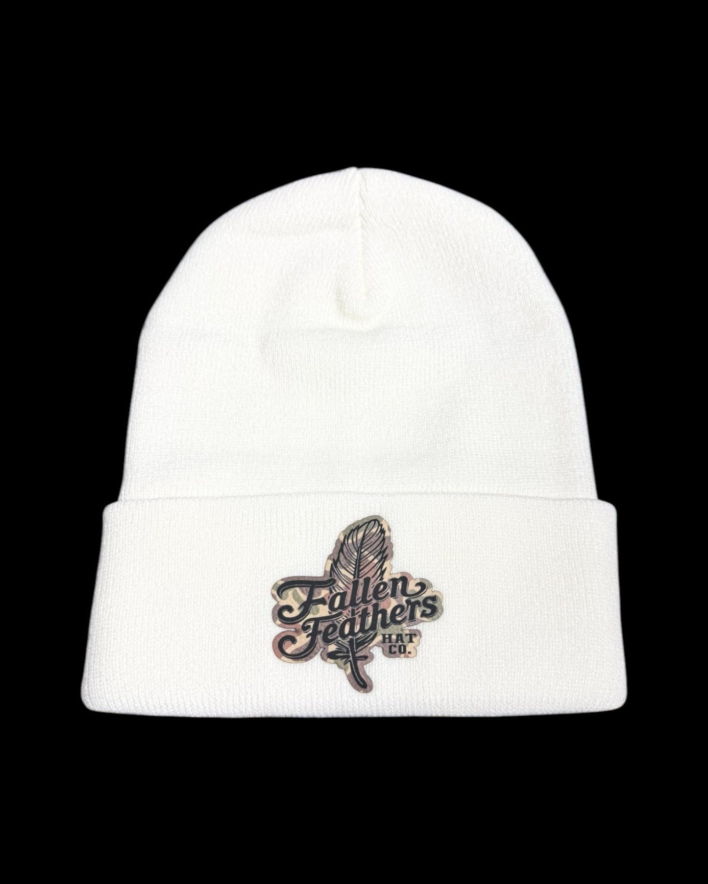 The Feather - White Beanie
