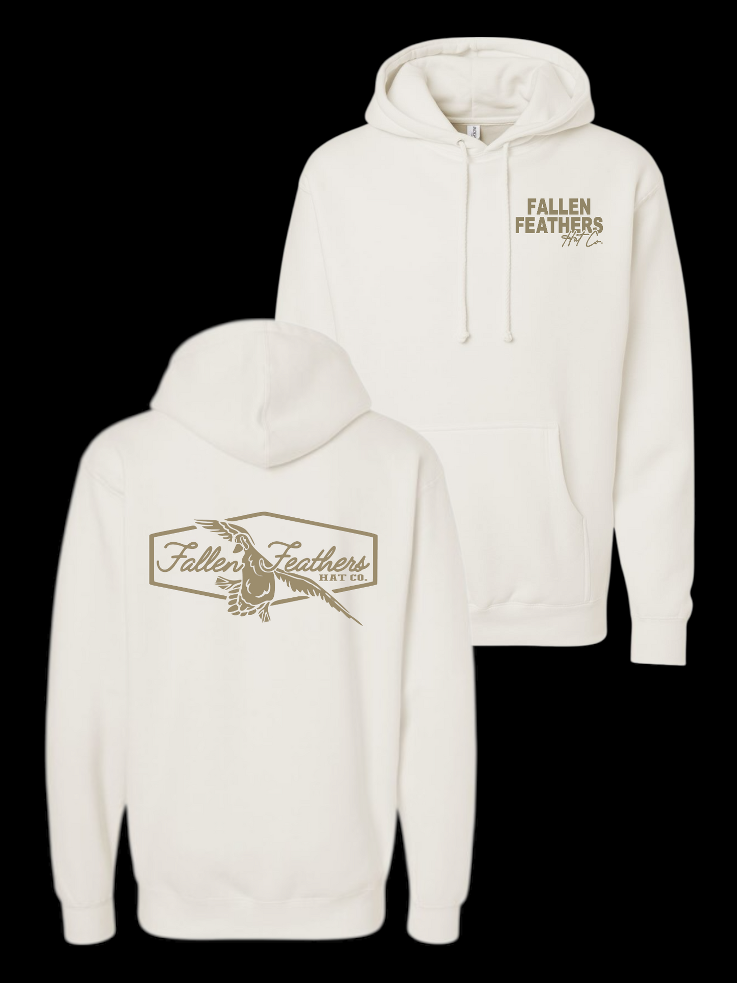 Cupped Up - Off-White & Tan Hoodie