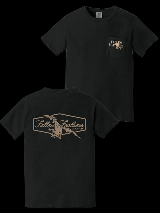 Cupped Up - Black & Tan Pocket Tee