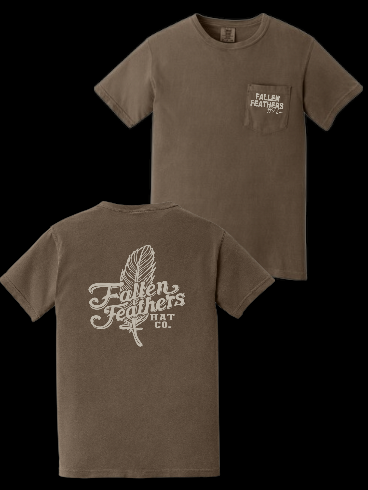 The Feather - Brown & Tan Pocket Tee