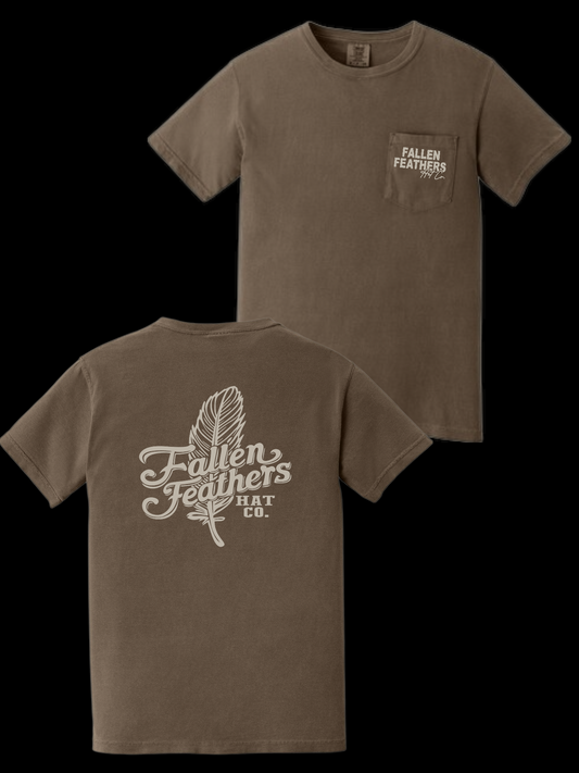 The Feather - Brown & Tan Pocket Tee