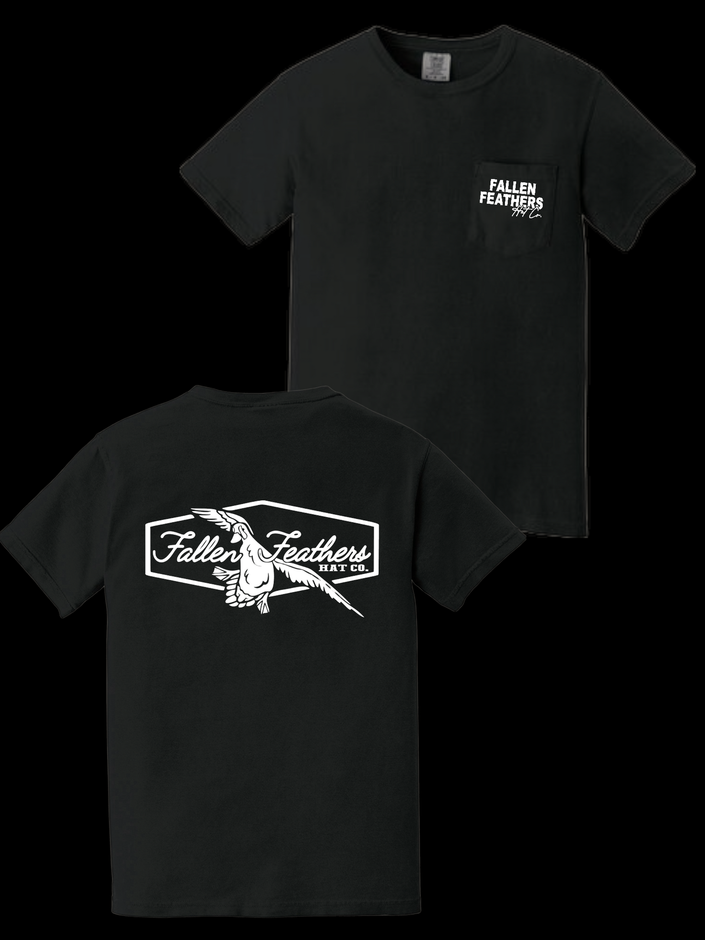 Cupped Up - Black & White Pocket Tee