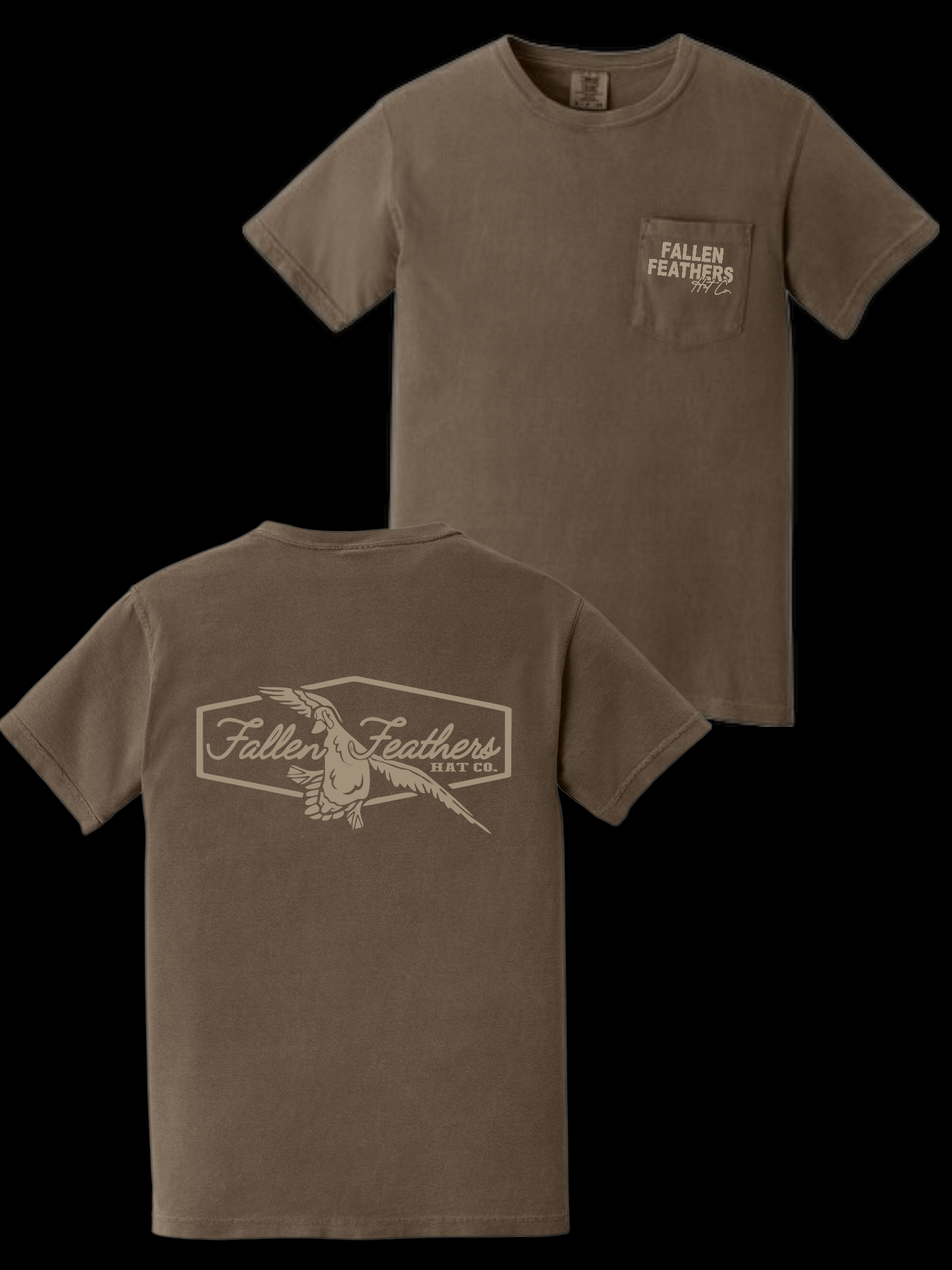 Cupped Up - Brown & Tan Pocket Tee